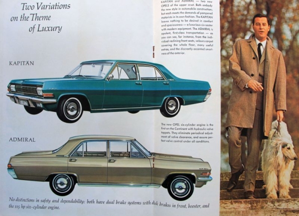 Opel Kapitaen Admiral Modelprogram 1964 "The three big discoveries" Carbrochure (4699)